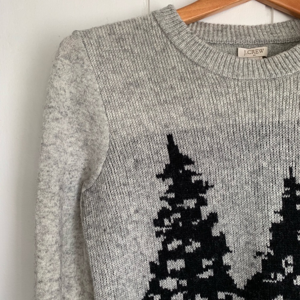 J Crew Ski Sweater in Gray and Black